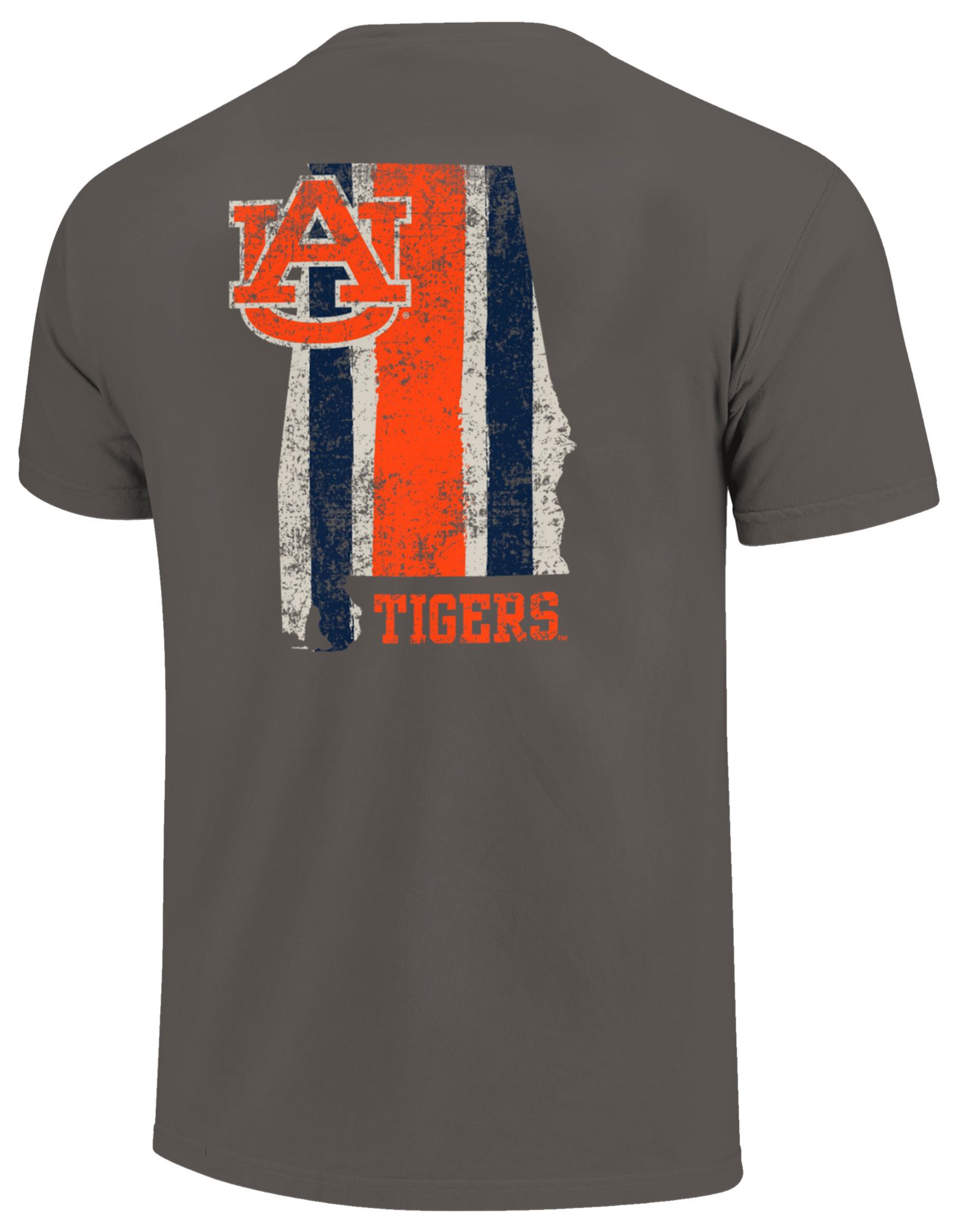 Image One Men's Auburn Tigers Grey Football Stripes T-Shirt product image