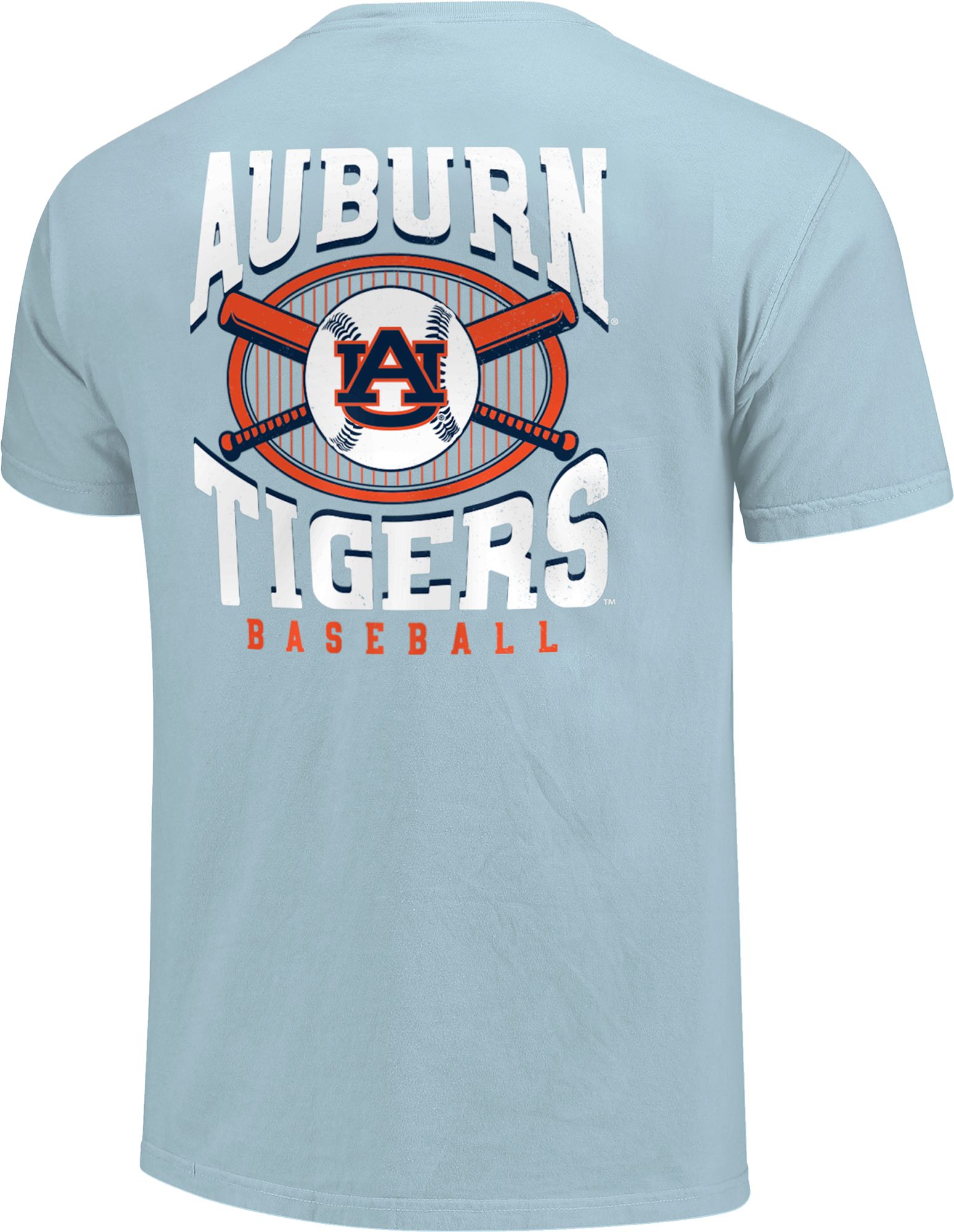Image One Men's Auburn Tigers Chambray Baseball Pin T-Shirt product image