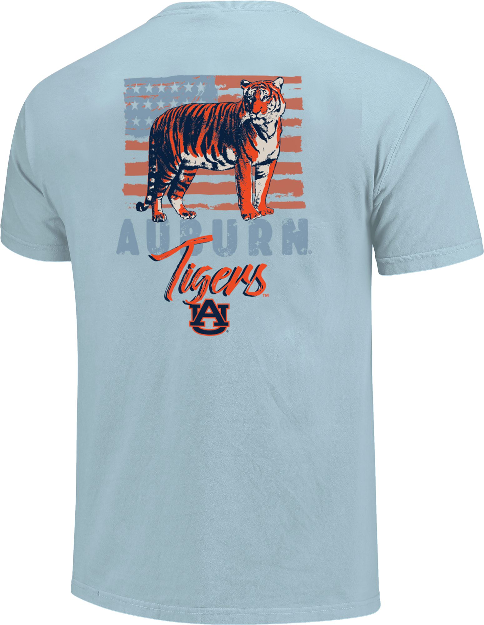 Image One Adult Auburn Tigers Americana Light Blue T-Shirt product image