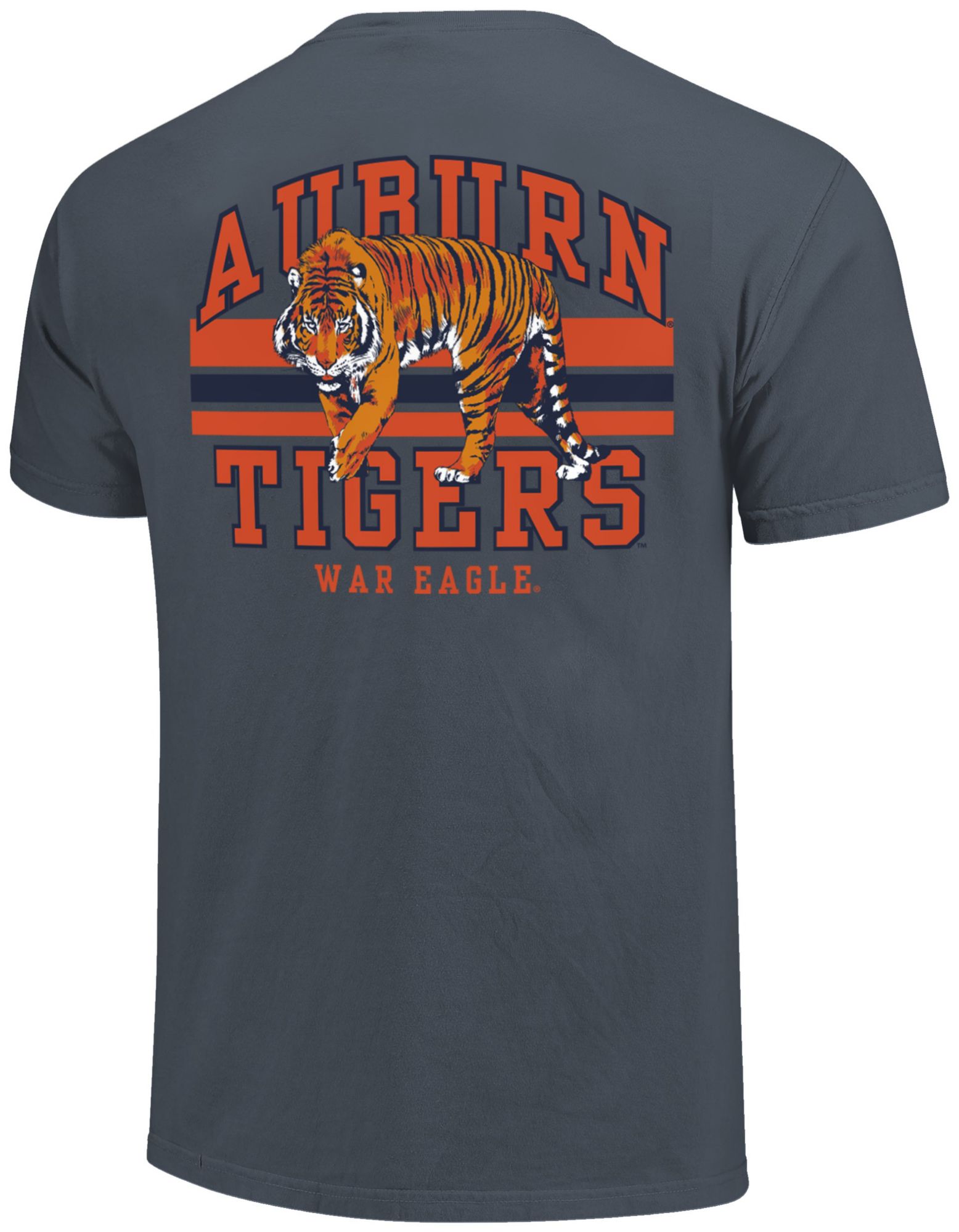 Image One Men's Auburn Tigers Denim Mascot Arched Short Sleeve T-Shirt product image