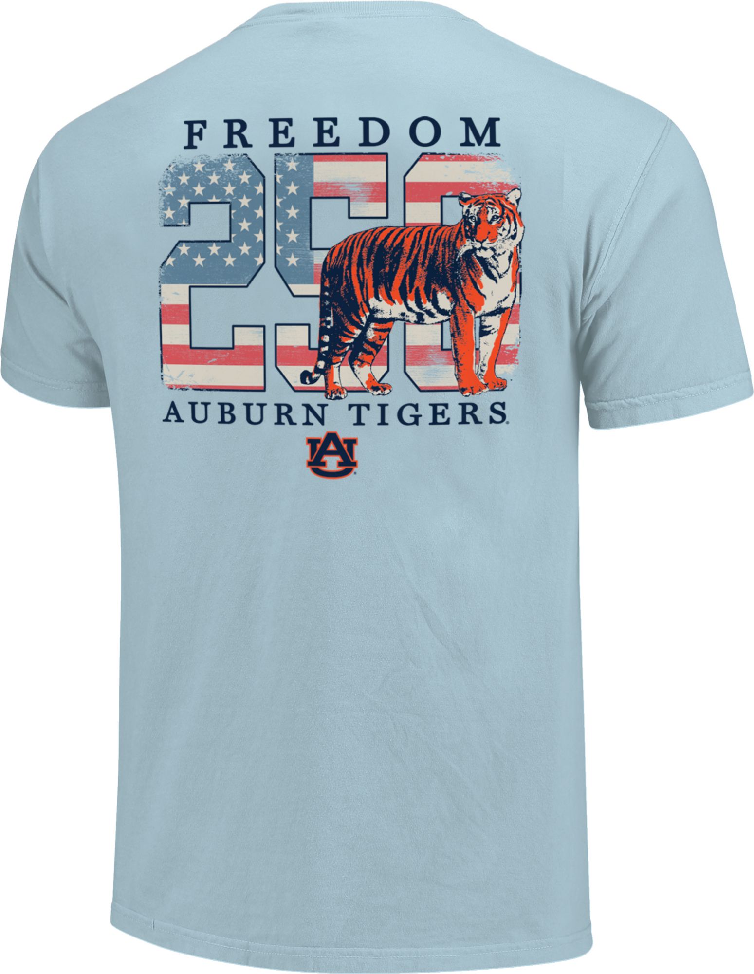 Image One Men's Auburn Tigers Chambray Americana Mascot 250 T-Shirt product image