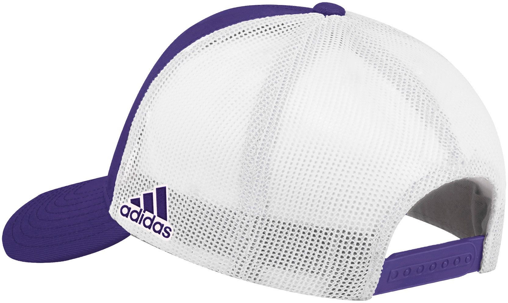 adidas Men's East Carolina Pirates Purple Structured Adjustable Trucker Hat