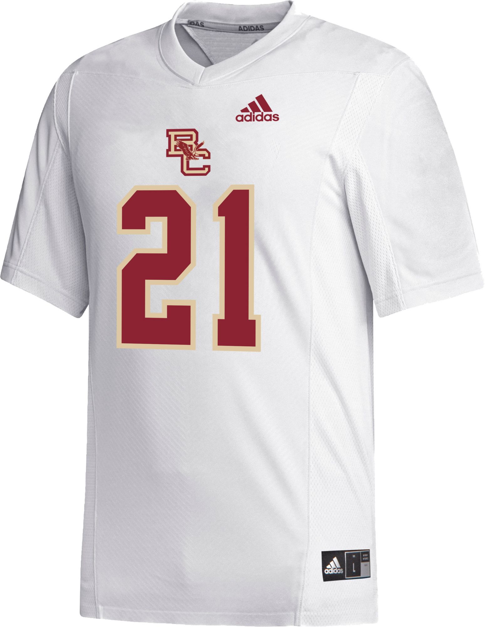 adidas Men's Boston College Eagles #21 White Replica Football Jersey product image