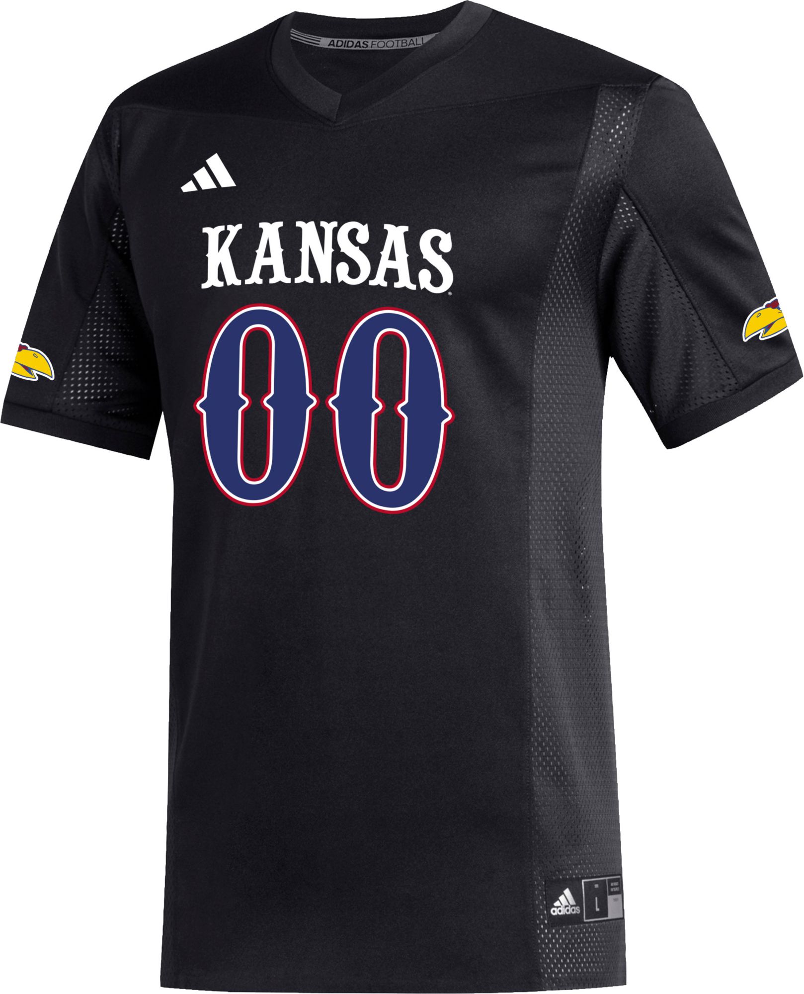 adidas Men's Kansas Jayhawks Black Replica Football Jersey