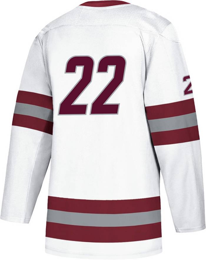 adidas Men's UMass Minutemen #22 White Replica Hockey Jersey