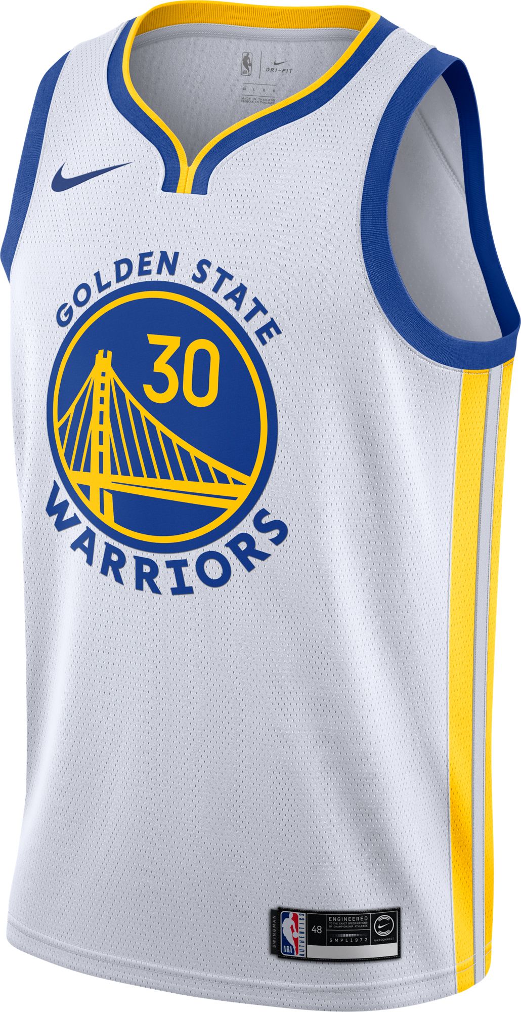 Nike Men's Golden State Warriors Stephen Curry #30 White Dri-FIT Swingman Jersey product image