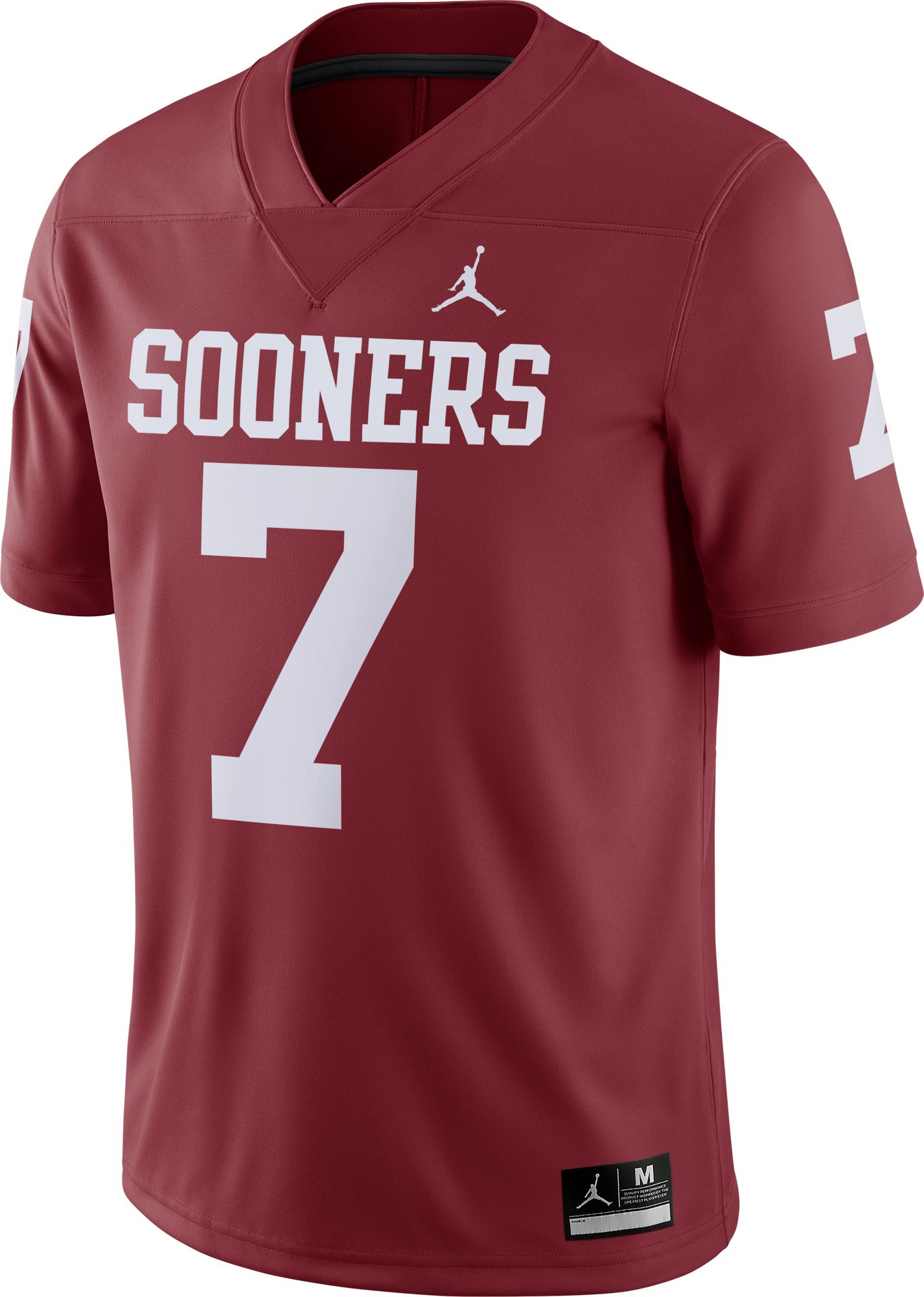 Jordan Men's Oklahoma Sooners #7 Crimson Dri-FIT Game Football Jersey product image