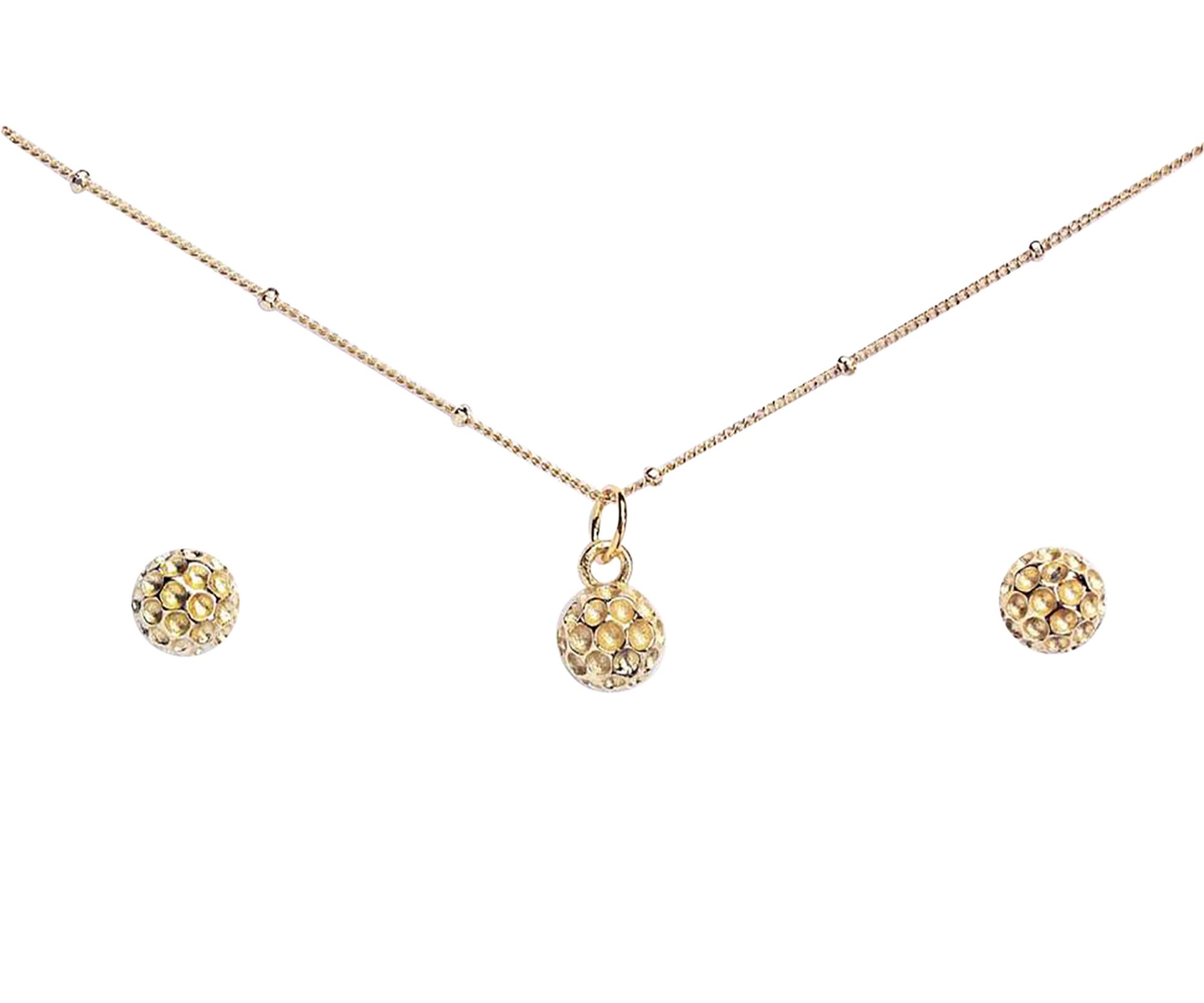 Chelsea Charles Golf Ball Charm Necklace & Earrings Gift Set product image