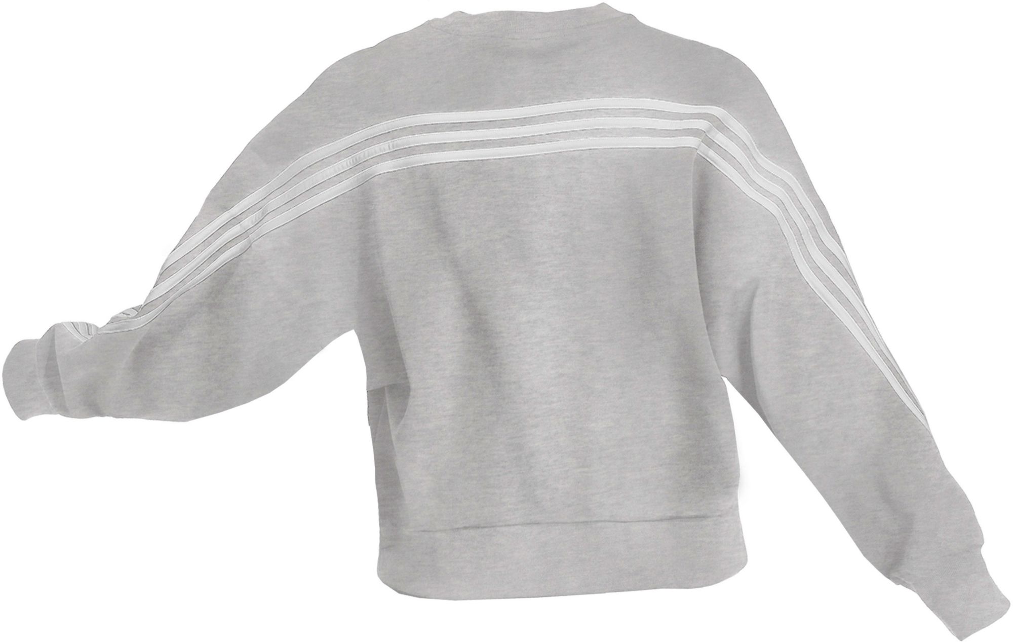 adidas Women's Tulsa Golden Hurricane Black 3-Stripe Crew Pullover Sweatshirt product image
