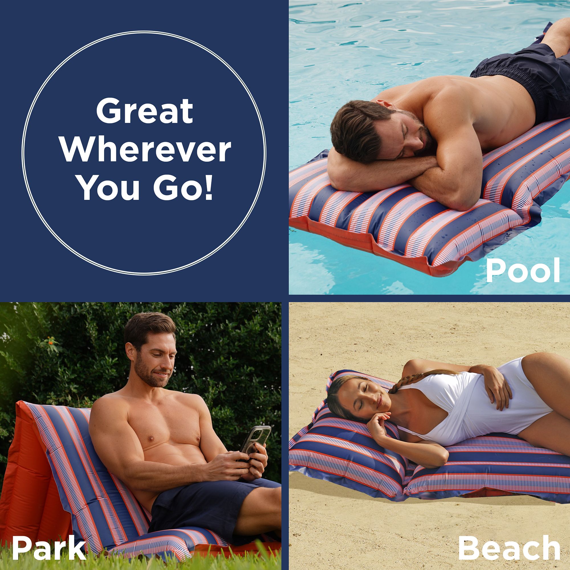 Aqua Leisure Premium Convertible Recliner Pool Float product image