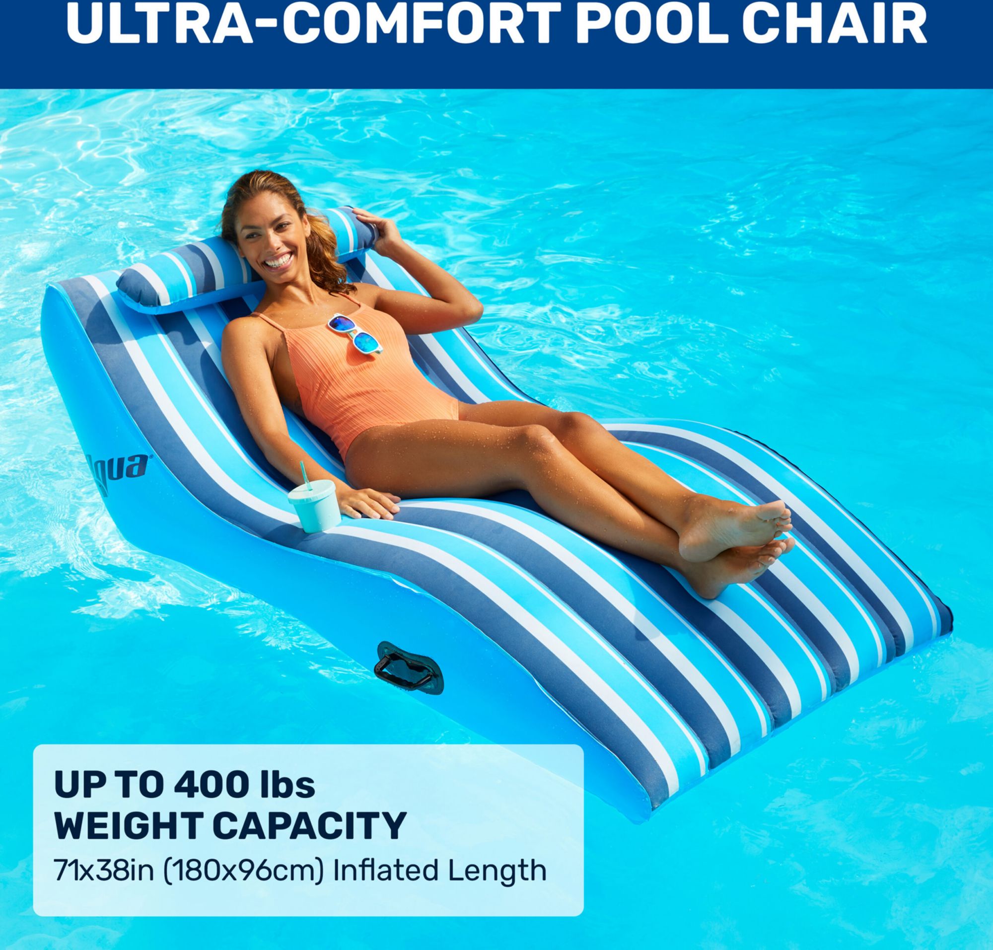 Aqua Leisure Ultra Cushioned Comfort Lounge Float Raft product image
