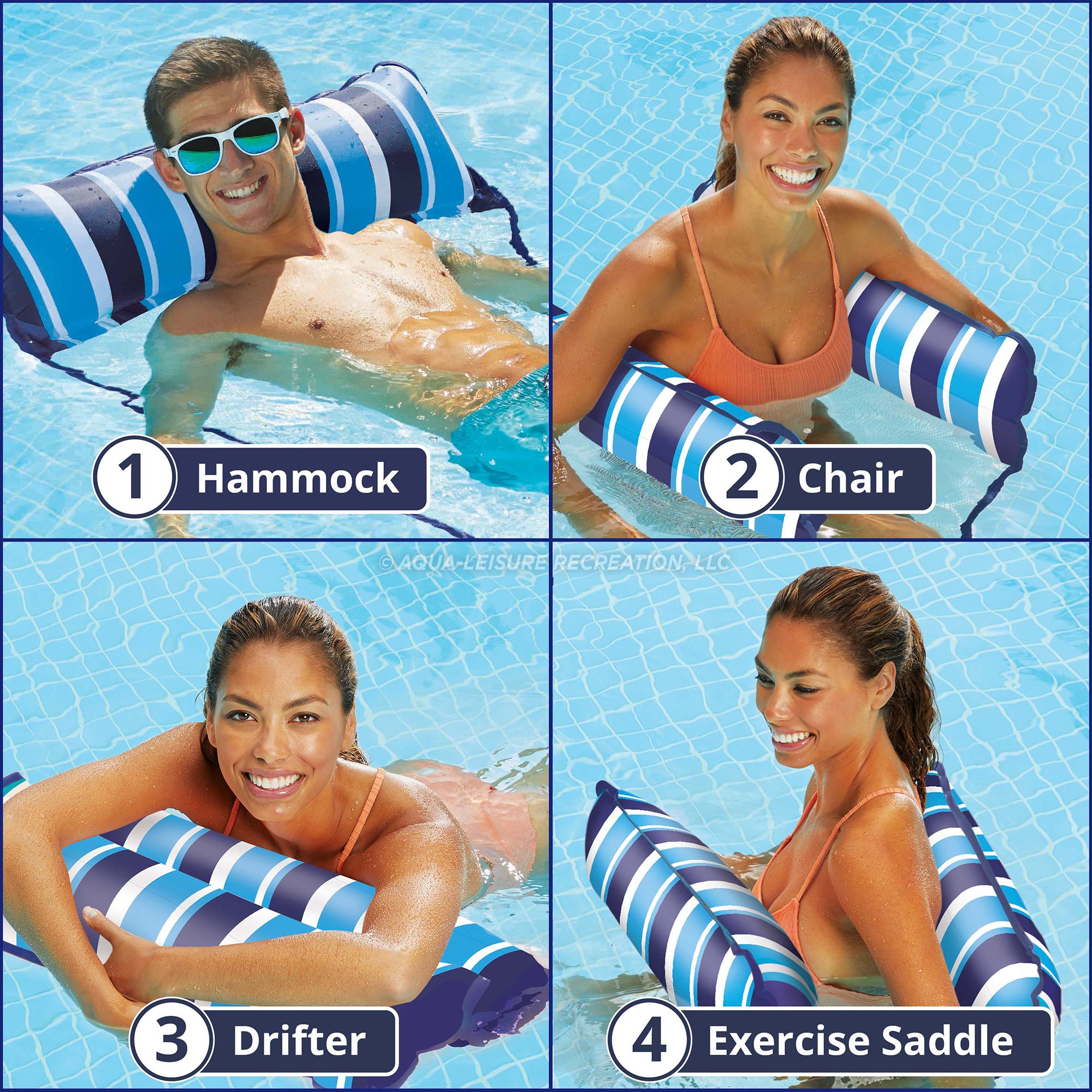 Aqua Leisure XL 4-in-1 Monterey Hammock Blue product image