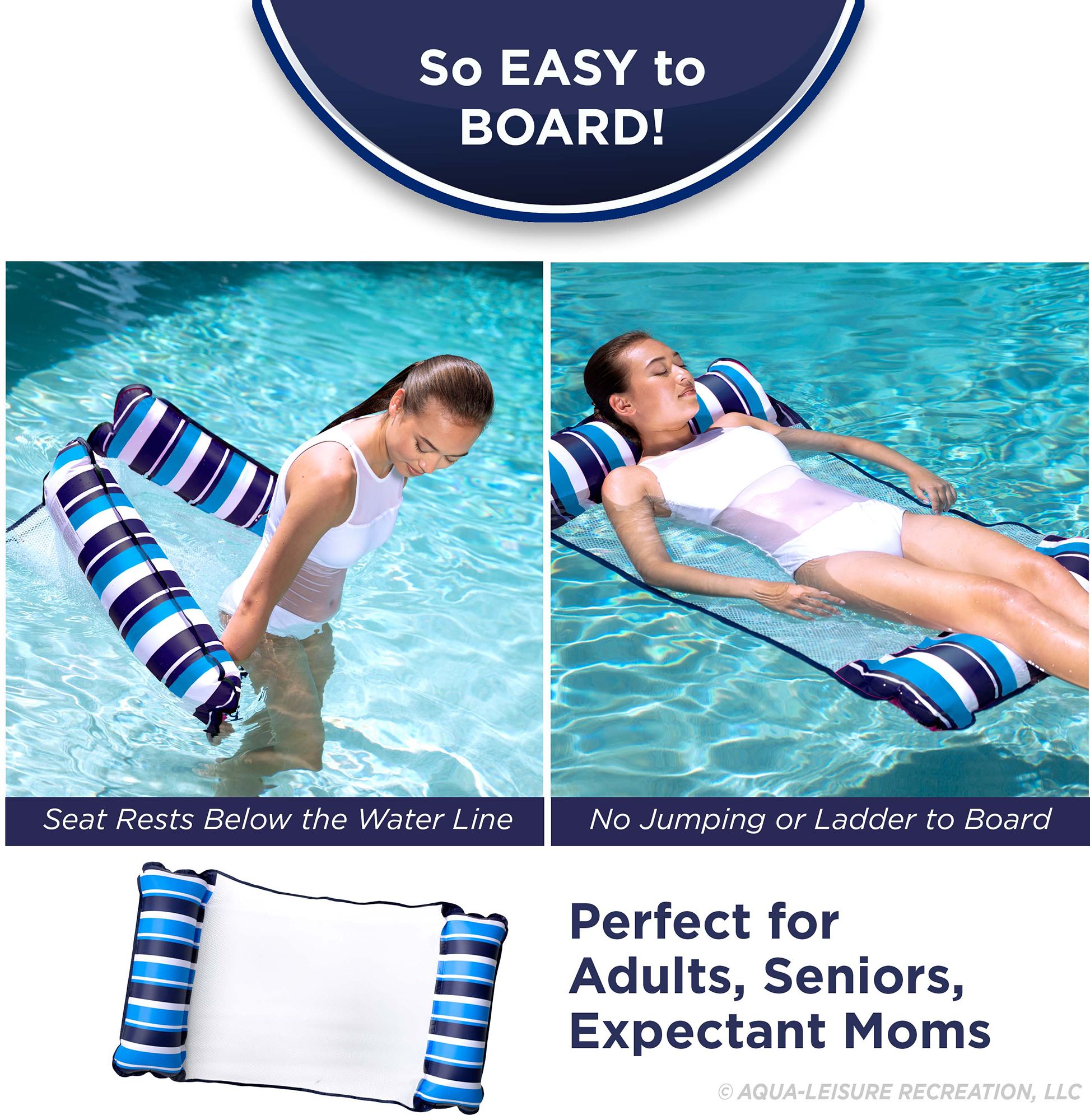 Aqua Leisure XL 4-in-1 Monterey Hammock Blue product image