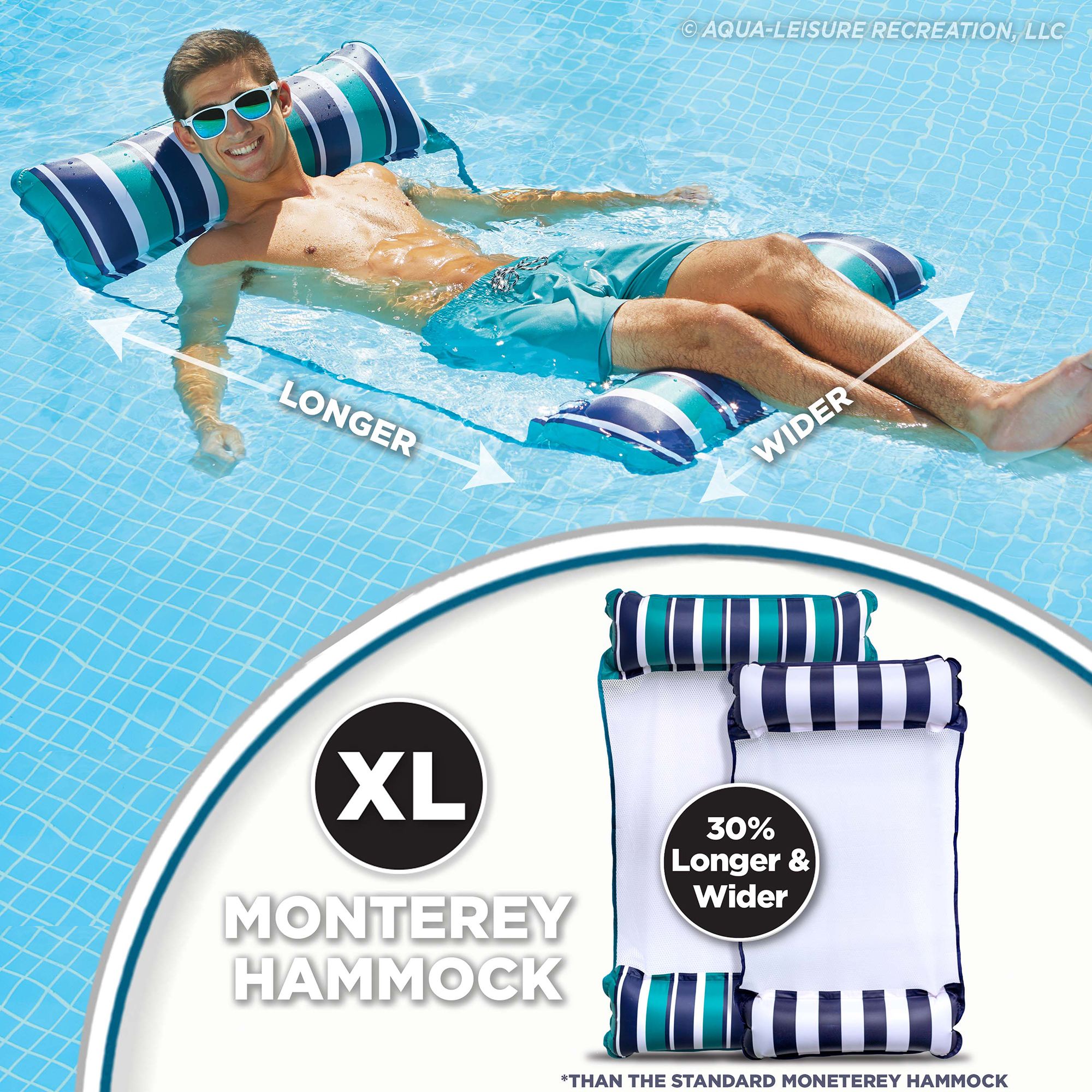 Aqua Leisure XL 4-in-1 Monterey Hammock Blue product image