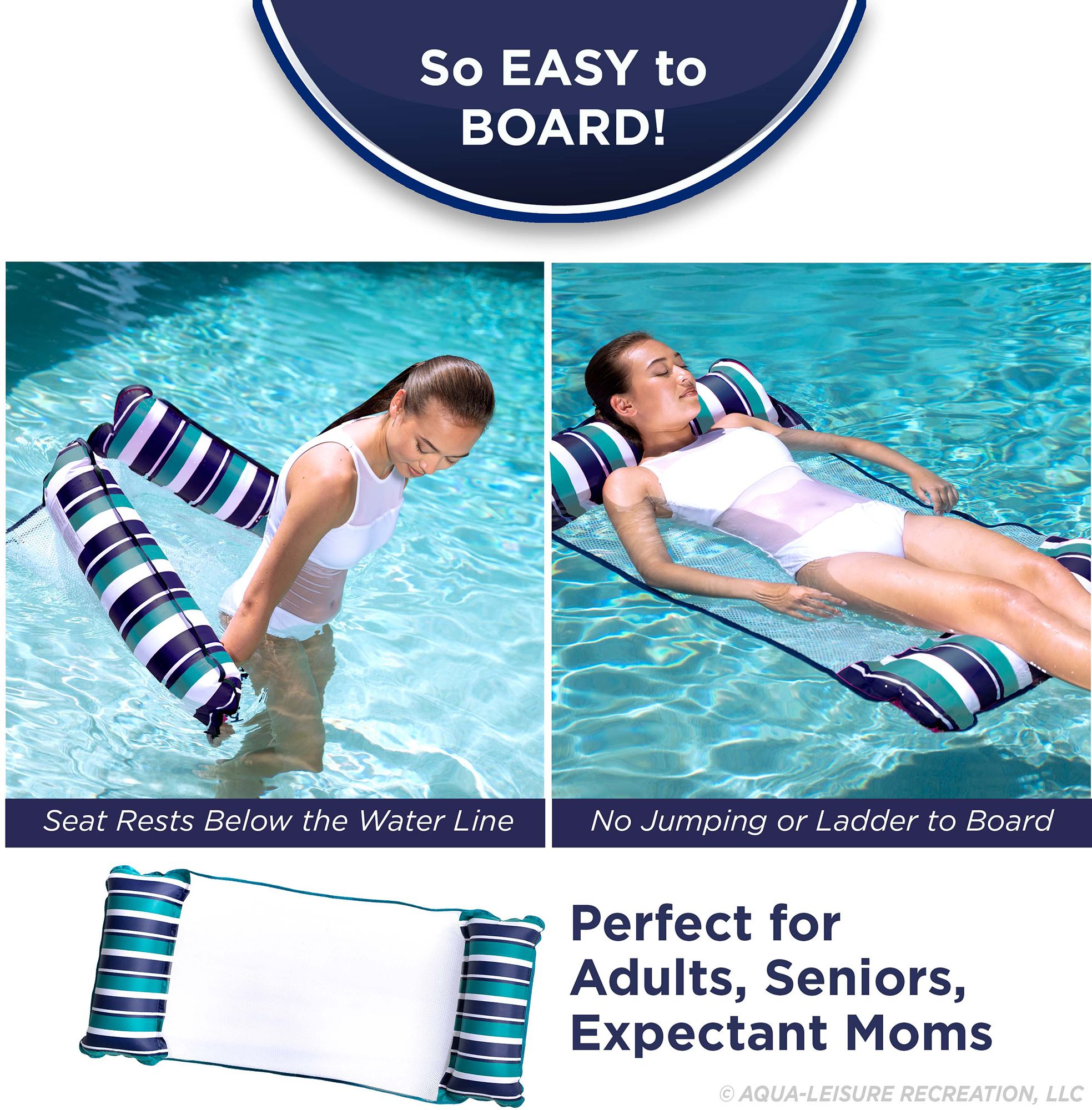 Aqua Leisure XL 4-in-1 Monterey Hammock Blue product image