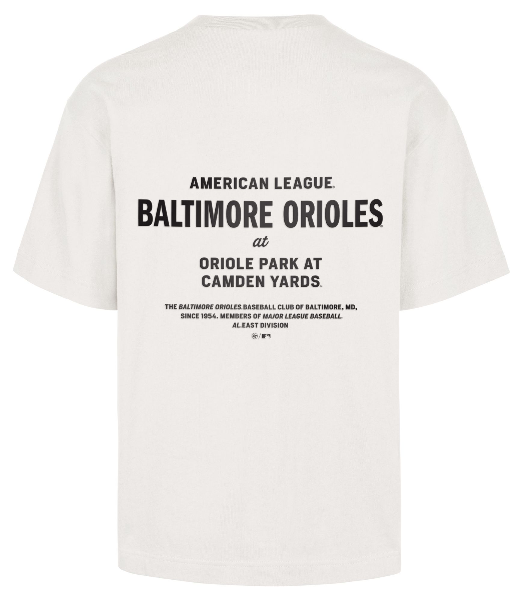 '47 Men's Baltimore Orioles White Leon Foundation T-Shirt product image
