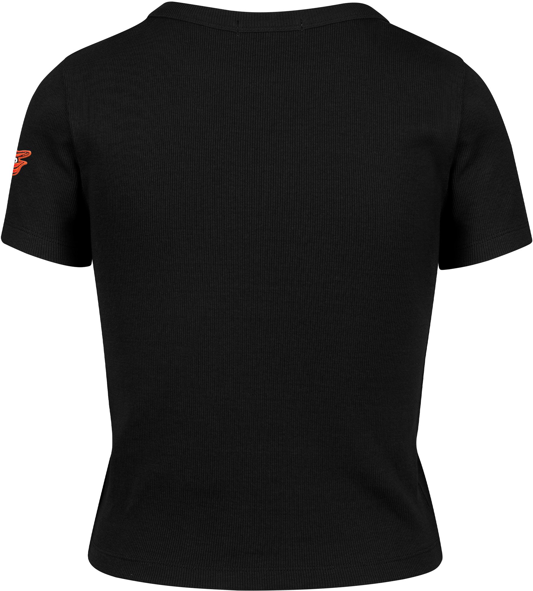 '47 Women's Baltimore Orioles Black With Love Baby Ribbed T-Shirt product image