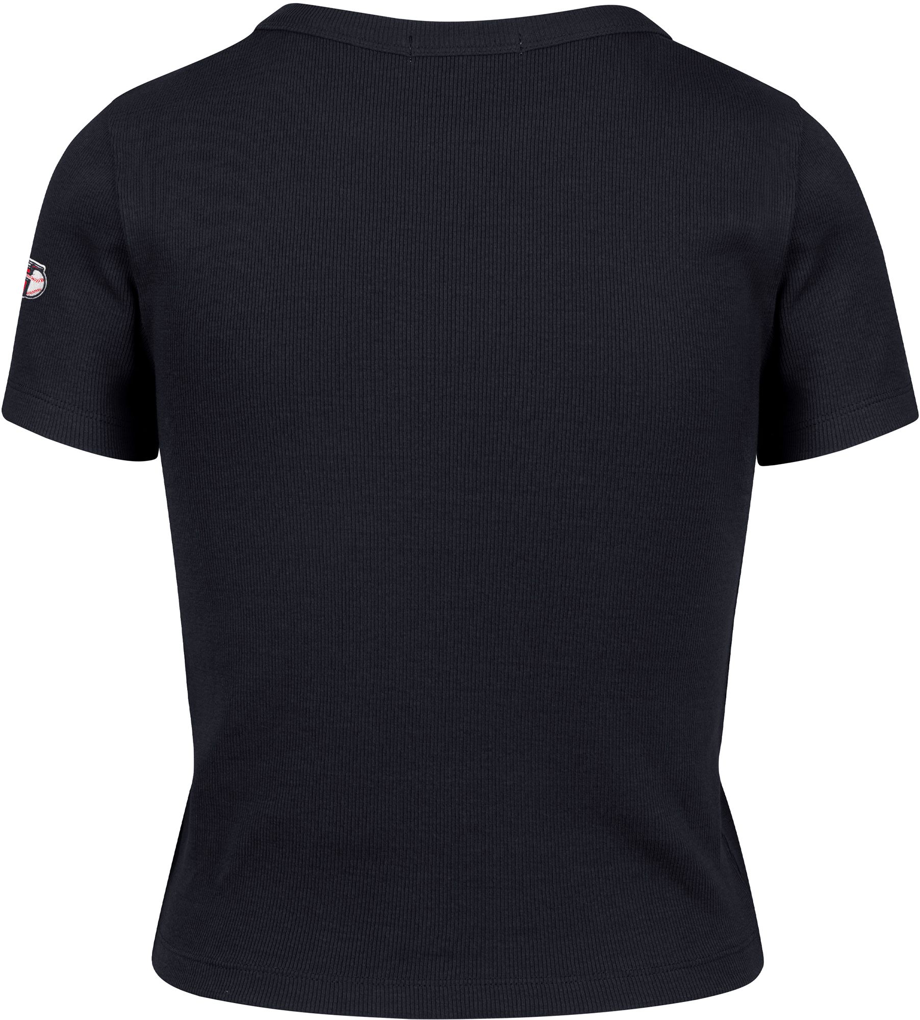 '47 Women's Cleveland Guardians Navy With Love Baby Ribbed T-Shirt product image