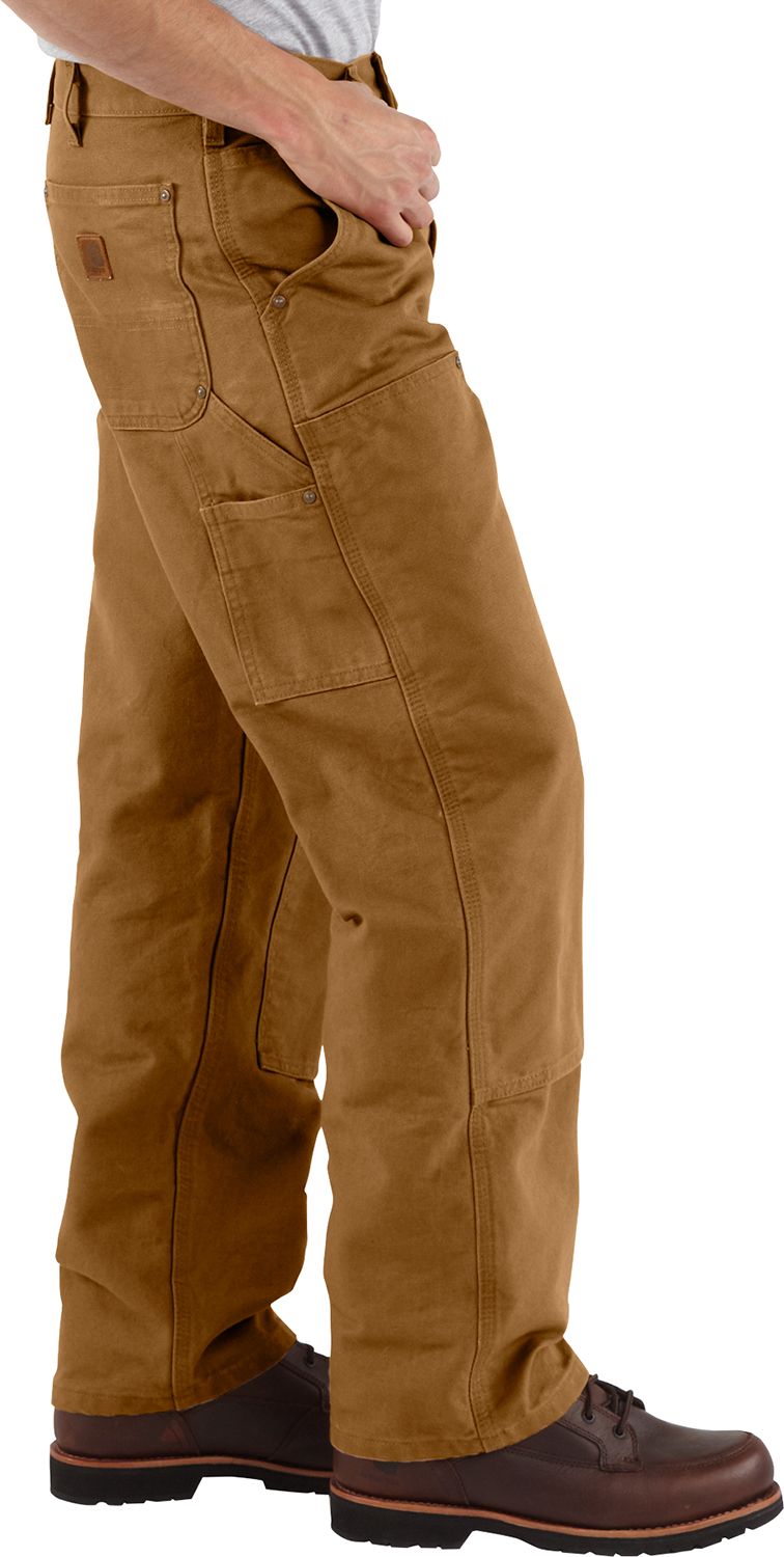 carhartt men's double front work dungaree washed duck b136