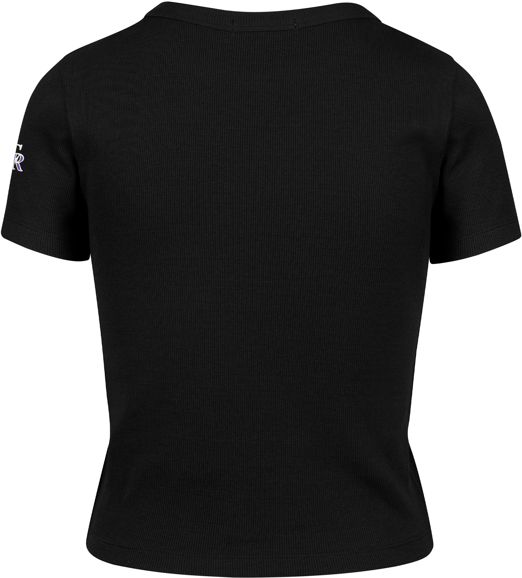 '47 Women's Colorado Rockies Black With Love Baby Ribbed T-Shirt product image