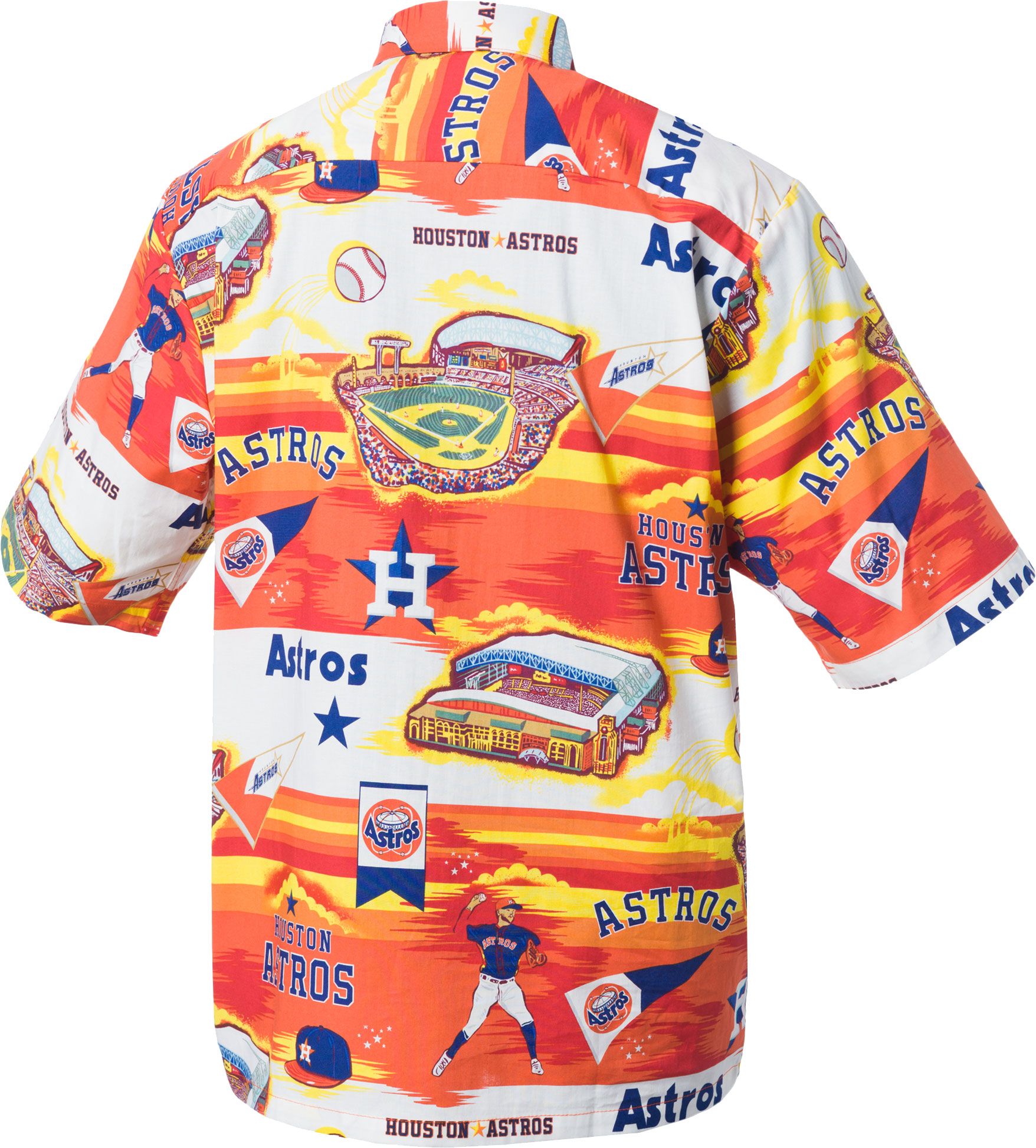 Reyn Spooner Men's Houston Astros Orange Scenic Button-Down Shirt product image