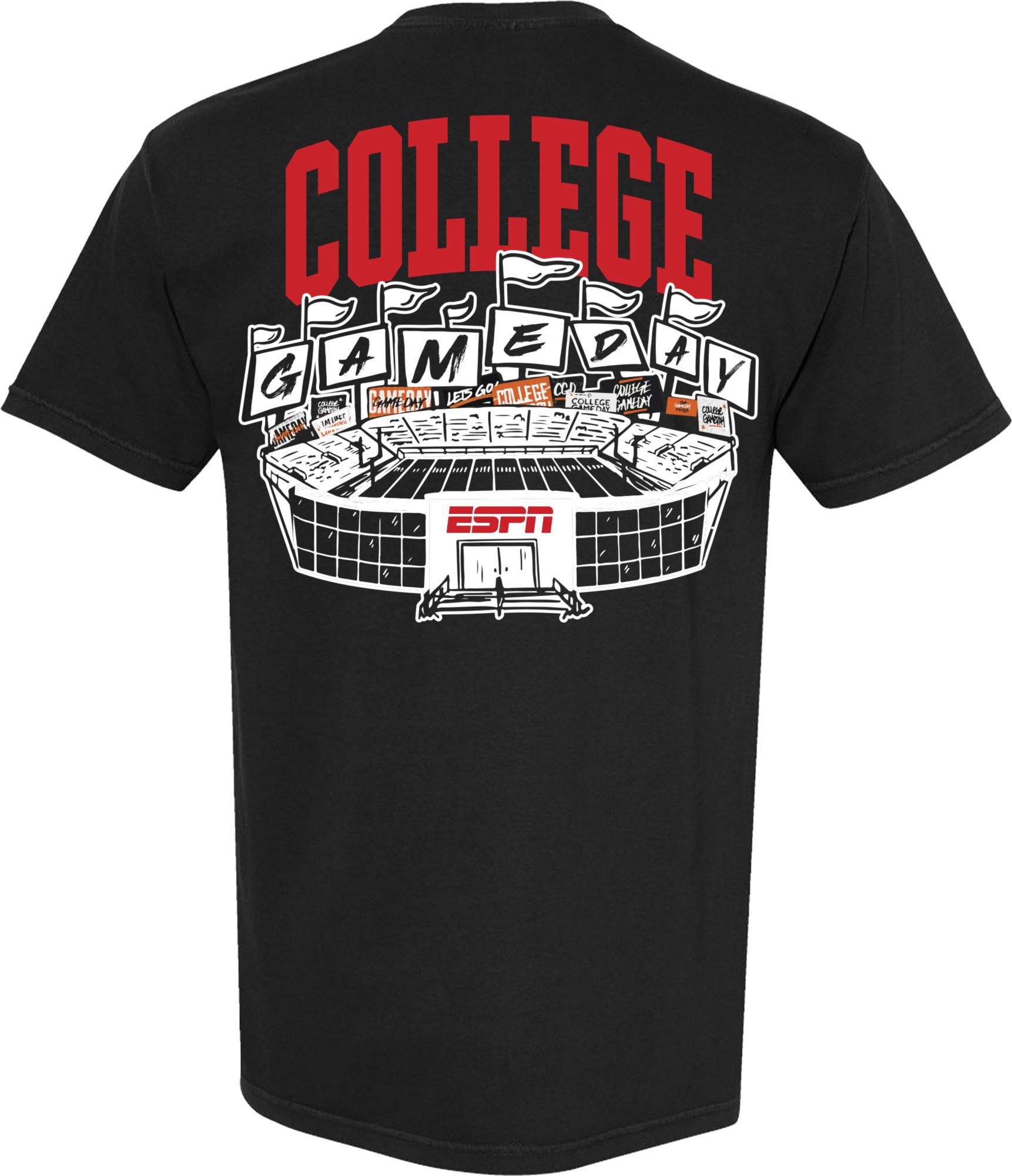 Something Inked Adult Stadium Flags College GameDay Black T-Shirt product image