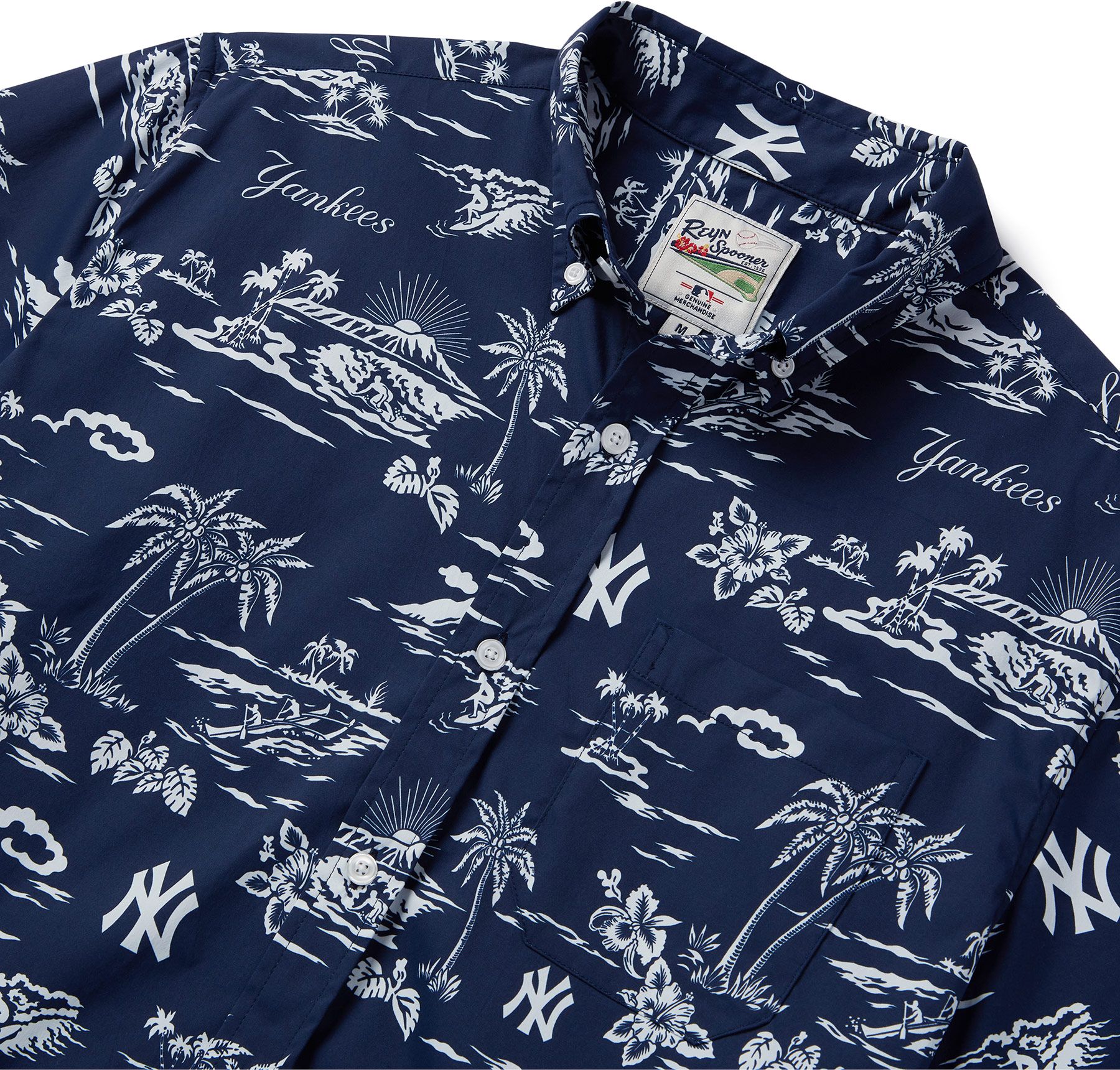 Reyn Spooner Men's New York Yankees Navy Performance Button-Down Shirt product image