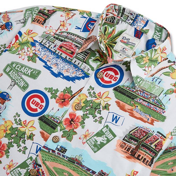 Chicago Cubs Women's All Over Logos Button-Up Shirt - Royal