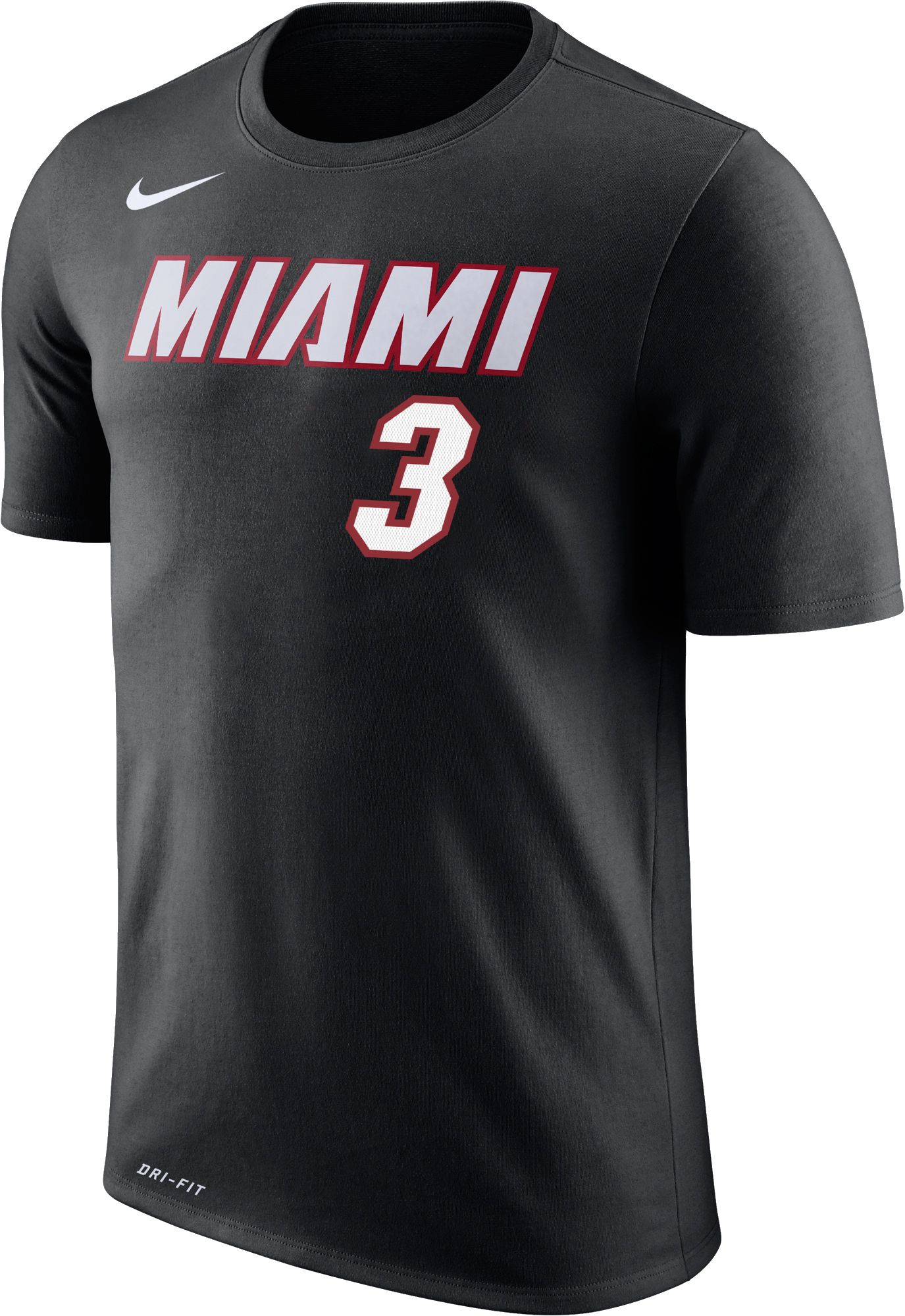 Nike Youth Miami Heat Dwyane Wade #3 Dri-FIT Black T-Shirt product image
