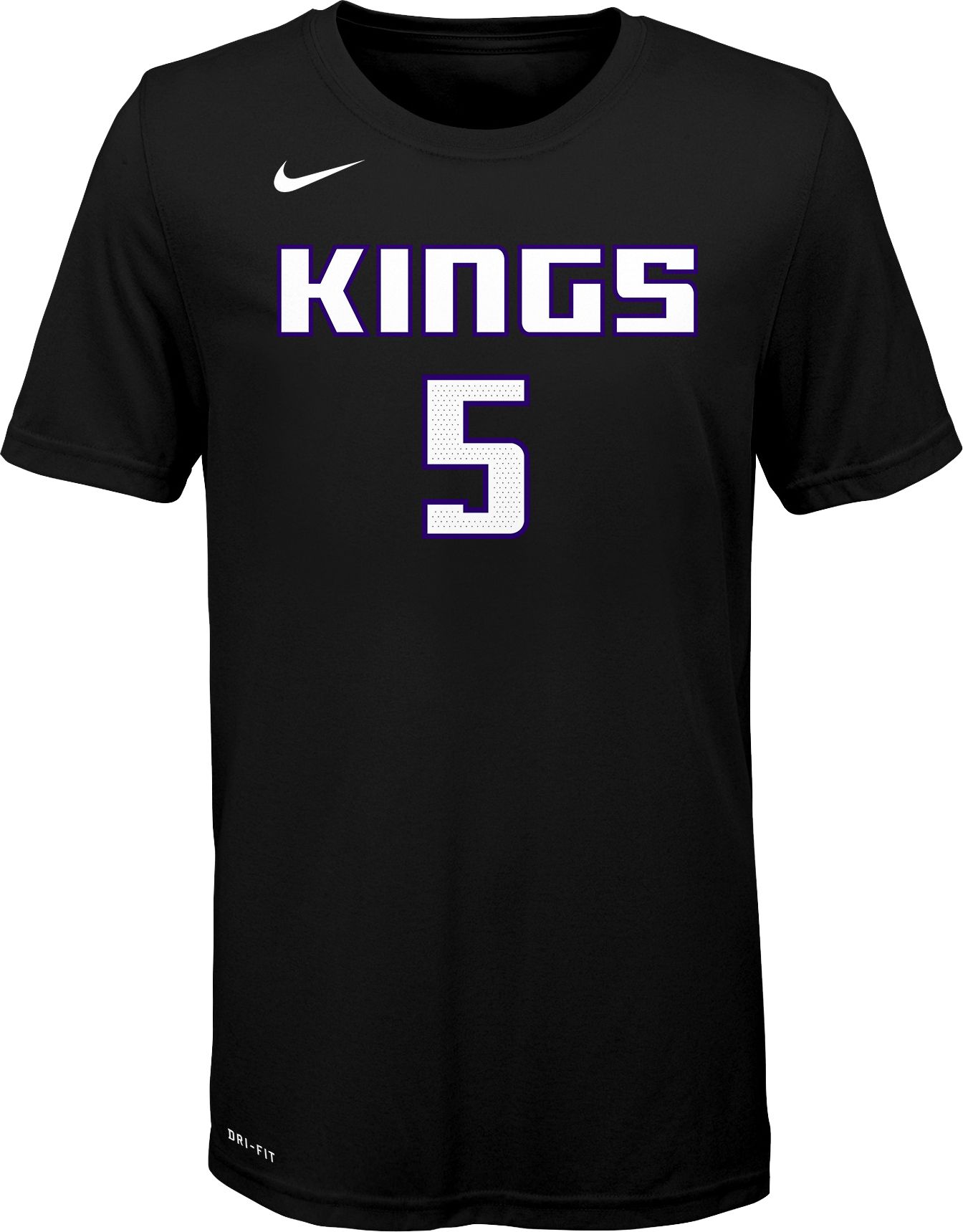 Nike Youth Sacramento Kings De'Aaron Fox #5 Dri-FIT Statement Black T-Shirt product image