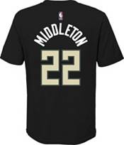 Jordan Youth Milwaukee Bucks Khris Middleton #22 Statement Black T-Shirt product image