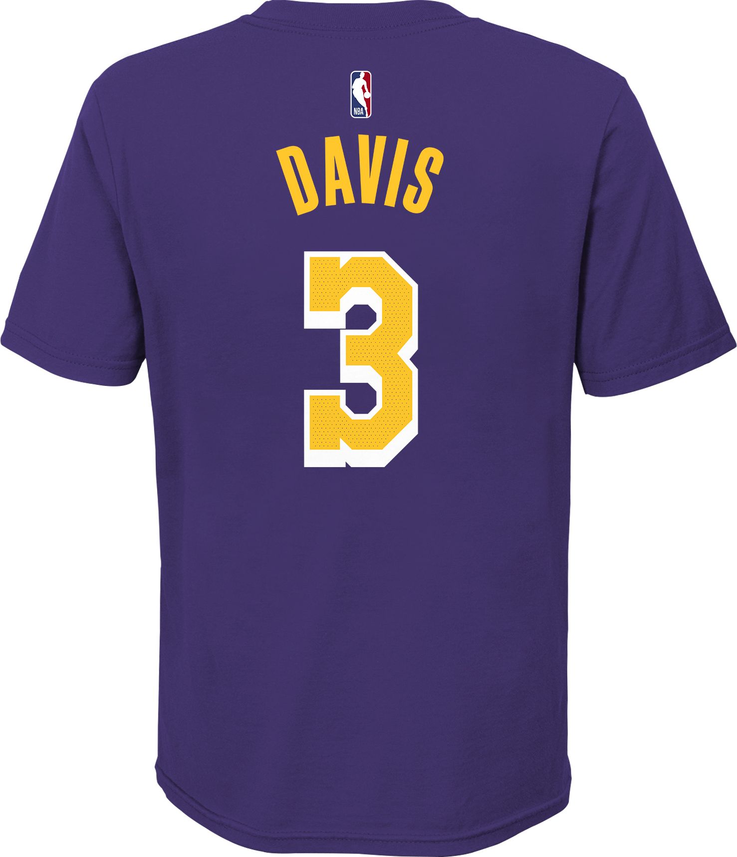 Jordan Youth Los Angeles Lakers Anthony Davis #3 Purple Statement T-Shirt product image