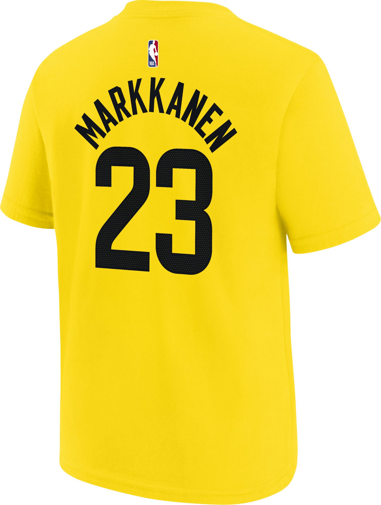 Nike Youth Utah Jazz Lauri Markkanen #23 Yellow T-Shirt