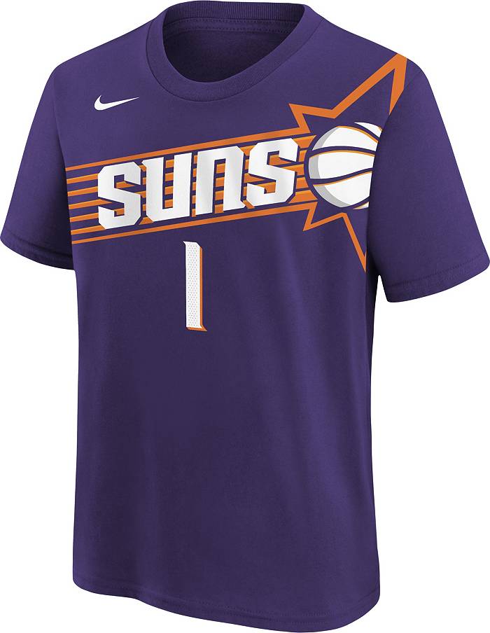 Nike Men's Phoenix Suns Devin Booker #1 Purple Dri-Fit Swingman Jersey, Large