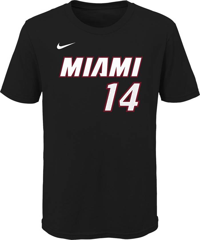 Nike Youth Miami Heat Tyler Herro #14 Cotton Black T-Shirt