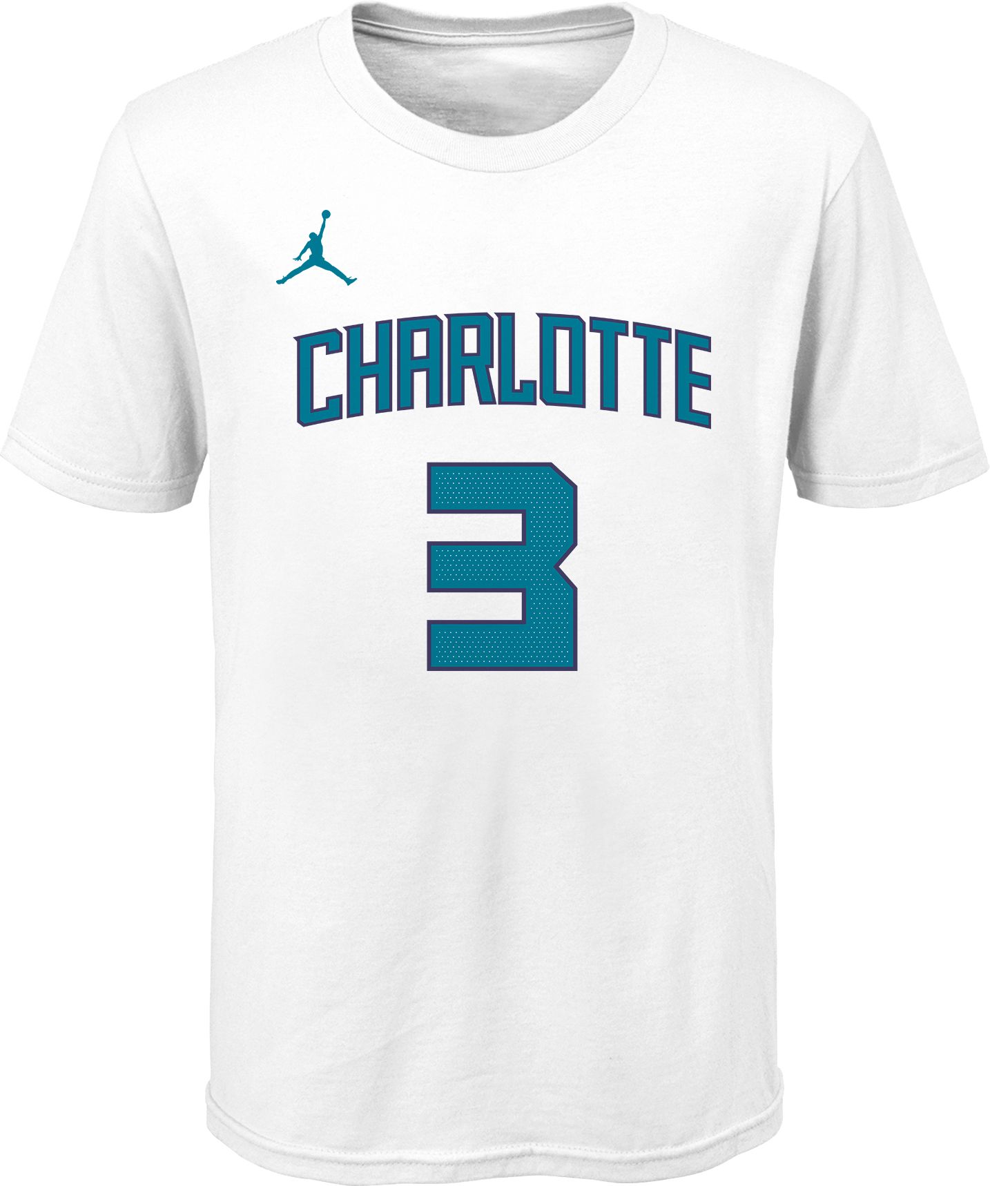 Jordan Youth Charlotte Hornets Terry Rozier III #3 Cotton White T-Shirt product image