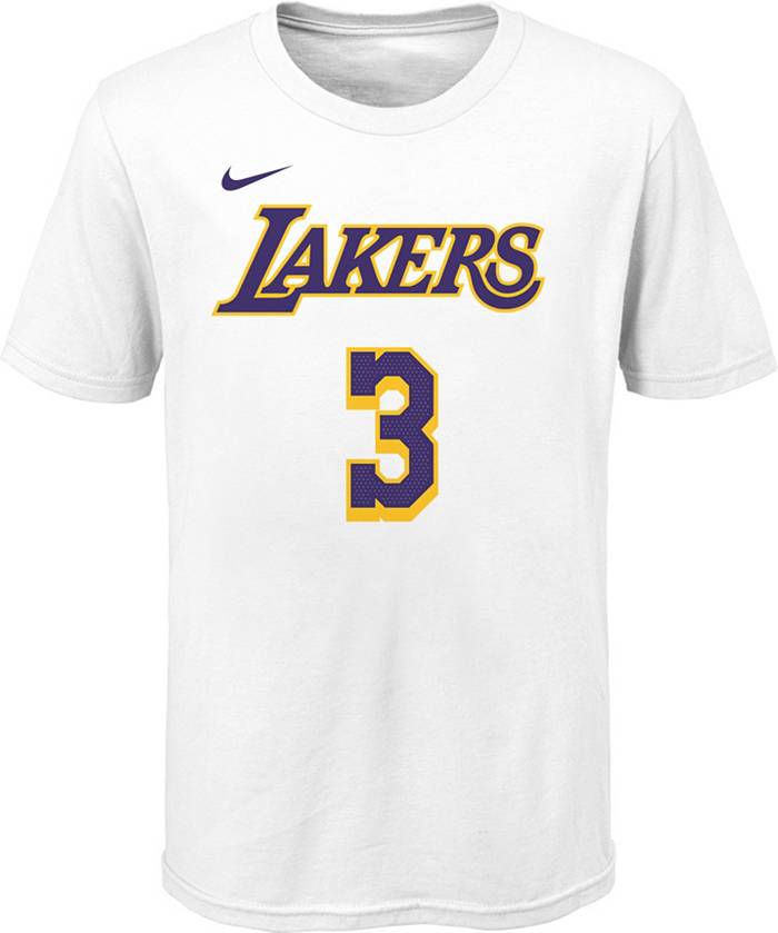  Outerstuff Anthony Davis Los Angeles Lakers #3 Youth Player  Name & Number Long Sleeve T-Shirt Purple (Medium) : Sports & Outdoors