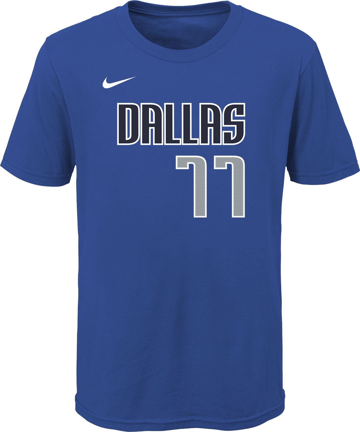 Nike Youth Dallas Mavericks Luka Doncic #77 Blue Cotton T-Shirt product image