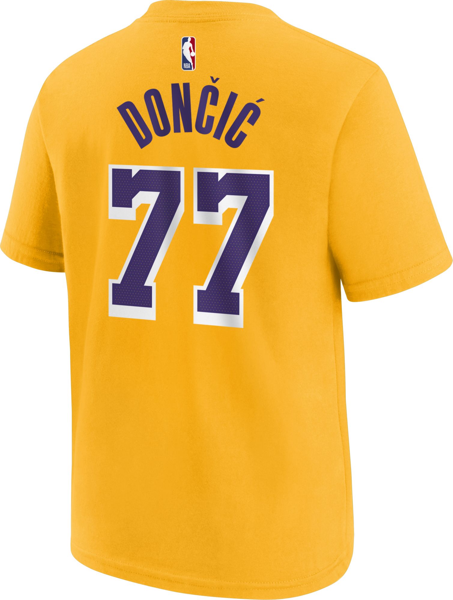 Nike Youth Los Angeles Lakers Luka Doncic #77 Yellow Icon T-Shirt product image