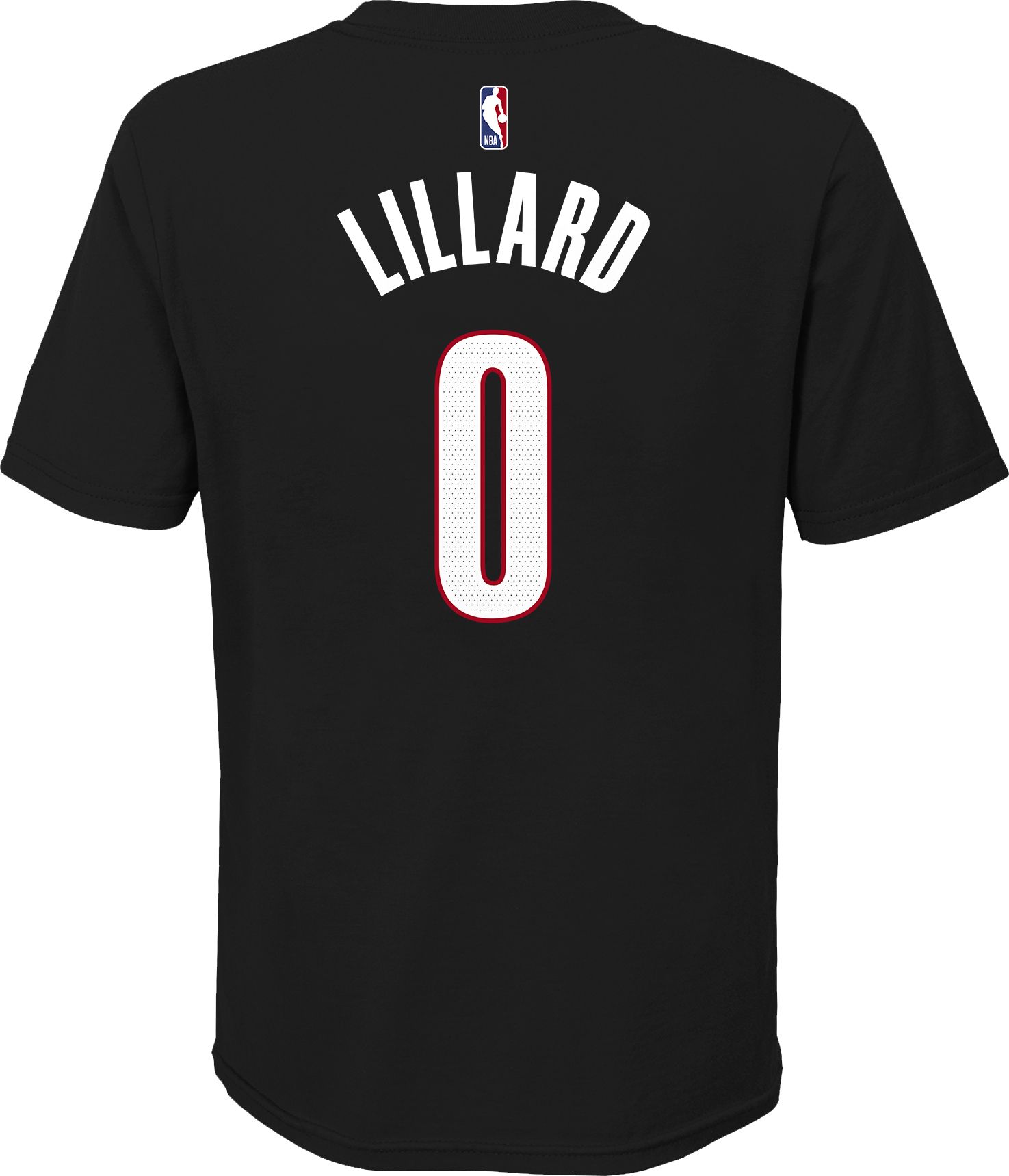 Nike Youth Portland Trail Blazers Damian Lillard #0 Cotton Black T-Shirt product image