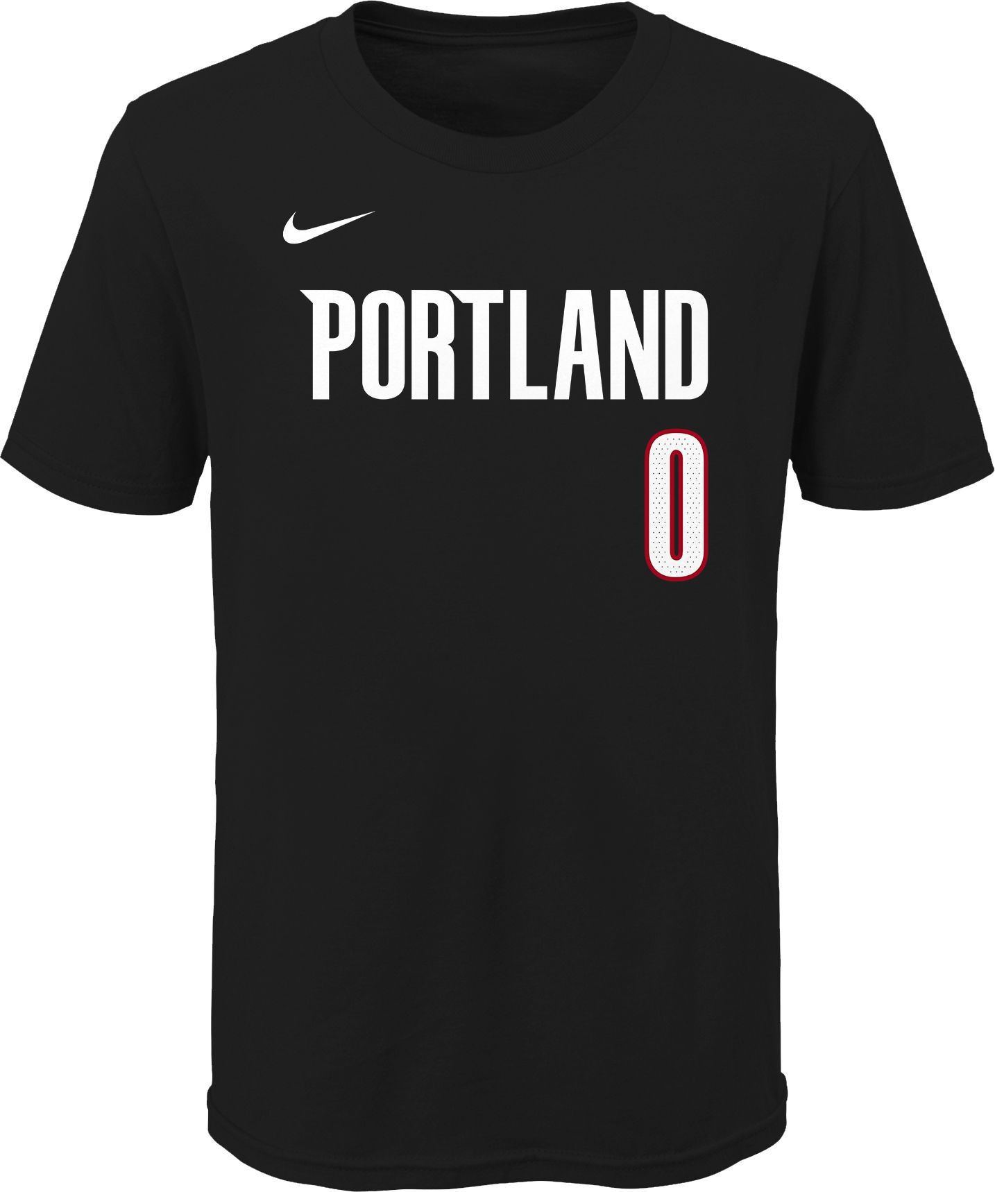 Nike Youth Portland Trail Blazers Damian Lillard #0 Cotton Black T-Shirt product image