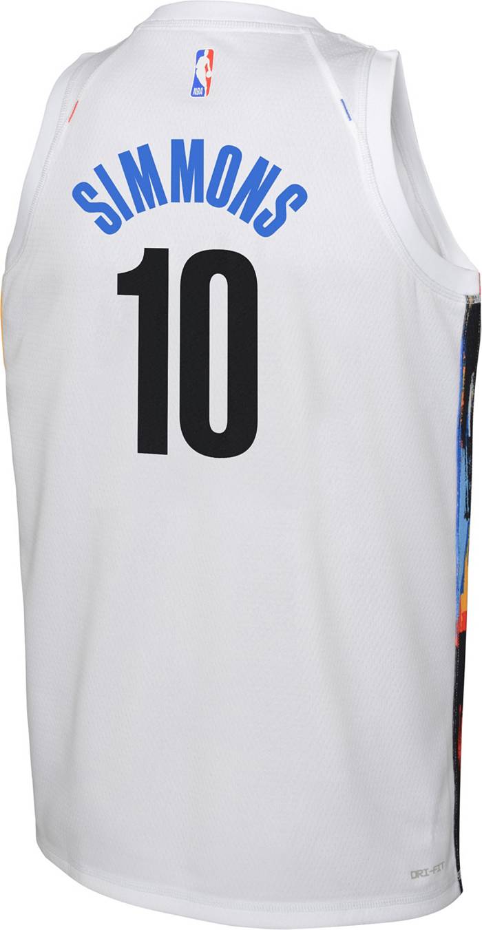 Unisex Brooklyn Nets Mikal Bridges Nike Black Swingman Badge Player Jersey  - Icon Edition