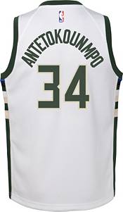 Nike Youth Milwaukee Bucks Giannis Antetokounmpo #34 White Dri-FIT Swingman Jersey product image