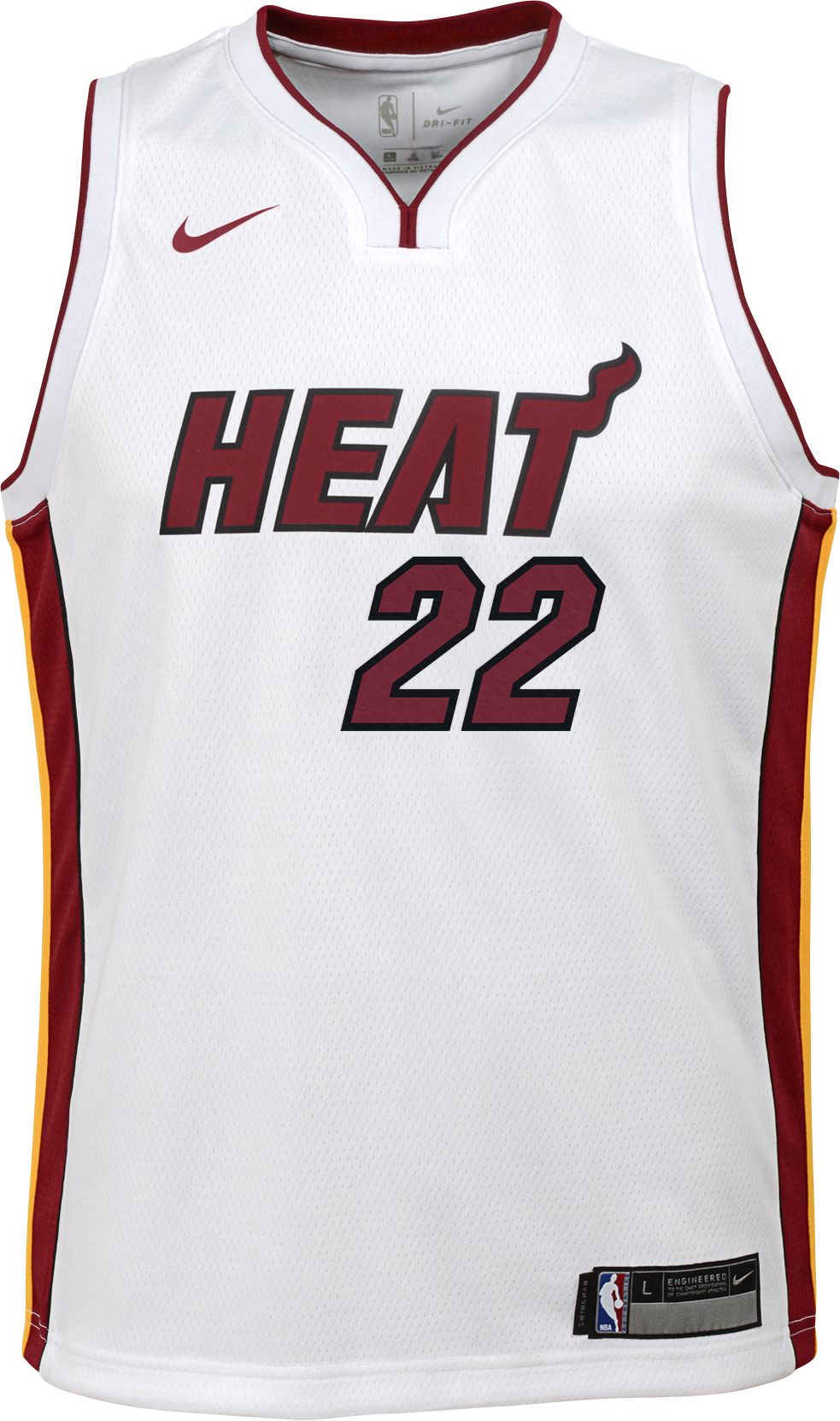 Nike Youth Miami Heat Jimmy Butler #22 White Dri-FIT Swingman Jersey product image