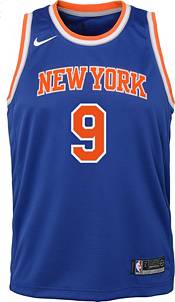 Nike Youth New York Knicks RJ Barrett #9 Royal Dri-FIT Icon Jersey product image