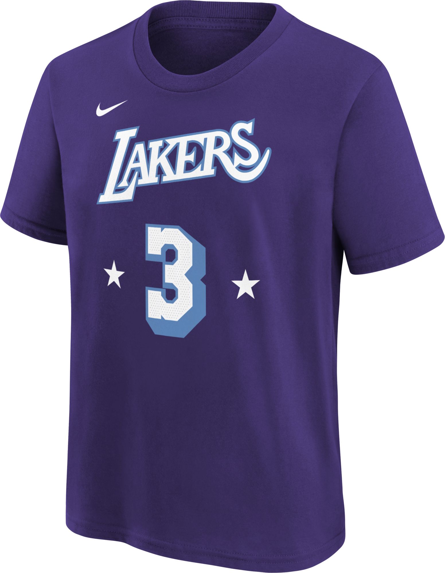 Nike Youth 2021-22 City Edition Los Angeles Lakers Anthony Davis #3 Purple Player T-Shirt product image
