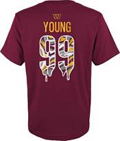 NFL Team Apparel Youth Washington Commanders Chase Young #99 Drip Red T-Shirt product image