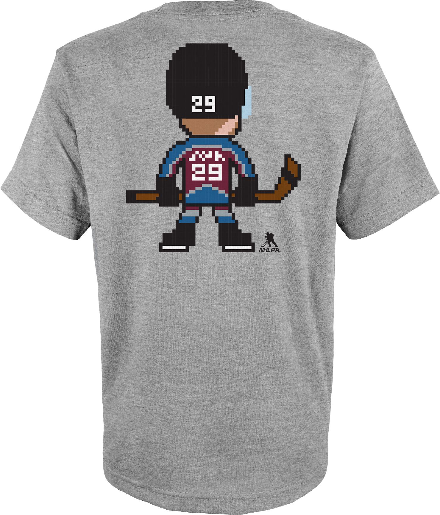 NHL Youth Colorado Avalanche Nahan MacKinnon #29 Pixel Grey T-Shirt product image
