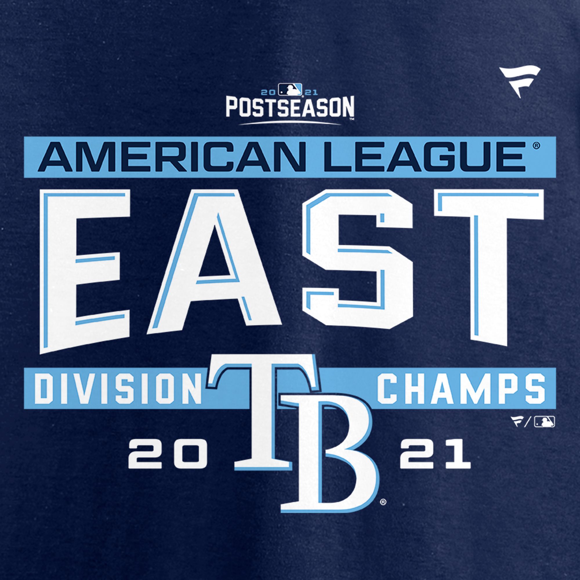 MLB Team Apparel Youth Tampa Bay Rays 2021 Division Champions Authentic Collection T-Shirt product image
