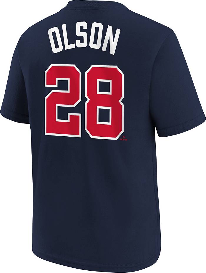 Matt Olson Atlanta Braves Youth Red Roster Name & Number T-Shirt 